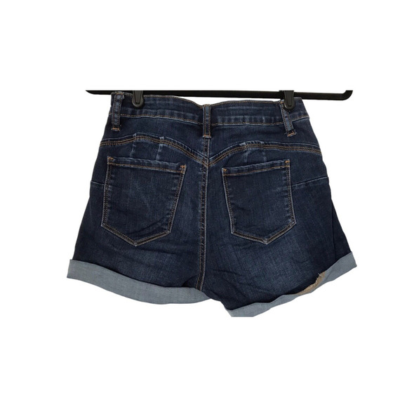 Wax Jean Denim Short Size S Butt I Love You Stretch Mid Rise Med Wash Cuffed - Picture 3 of 6